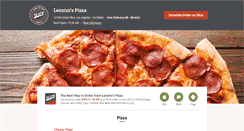 Desktop Screenshot of lenzinispizzeria.com